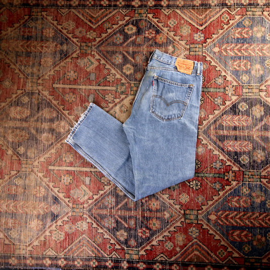 Levi's Orange Tab W36 L30 Straight Classic Ripped Style Blue Denim Jeans