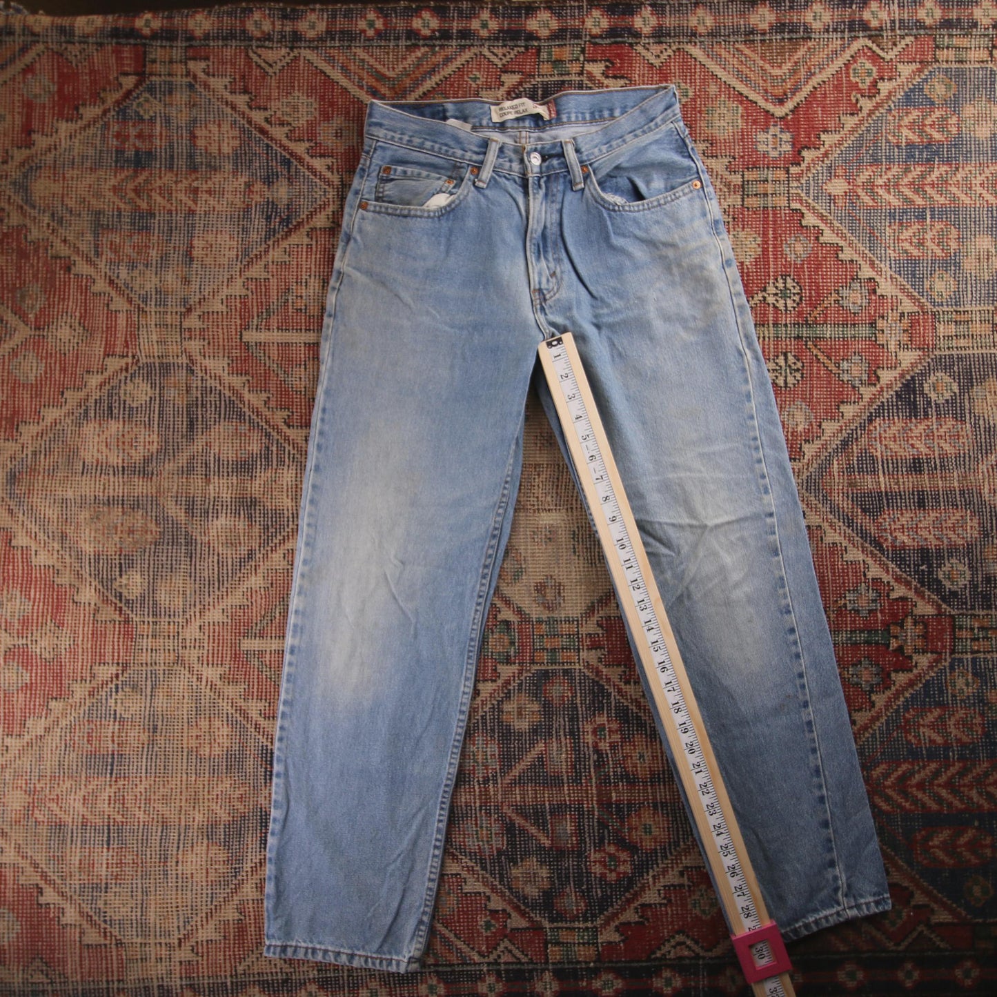 Levi's 550 Red Tab W30 L30 Tapered Leg Relaxed Fit Blue Denim Jeans