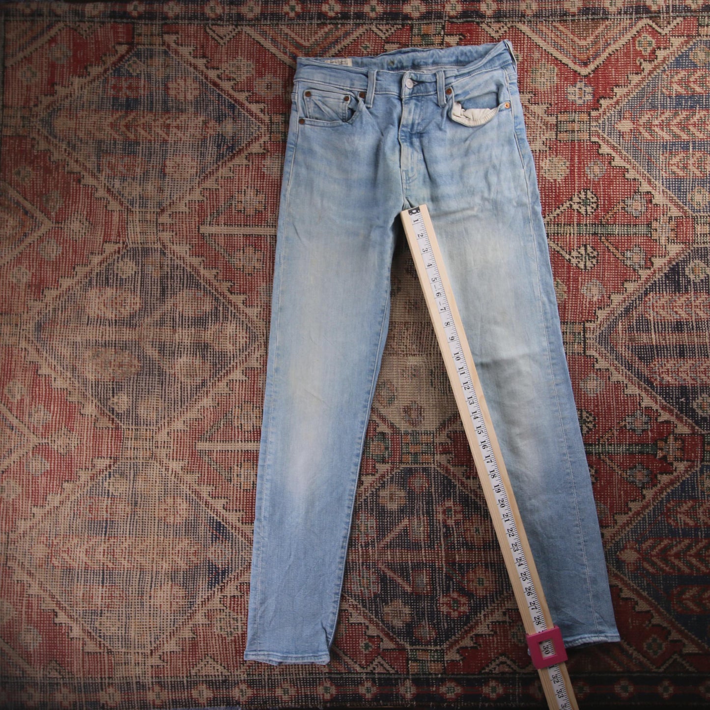 Levi's 512 Red Tab W28 L30 Tapered Leg Slim Fit Blue Denim Jeans