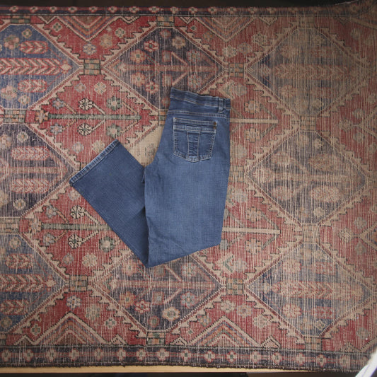 Lee W32 L28 Straight Leg Blue Denim Jeans