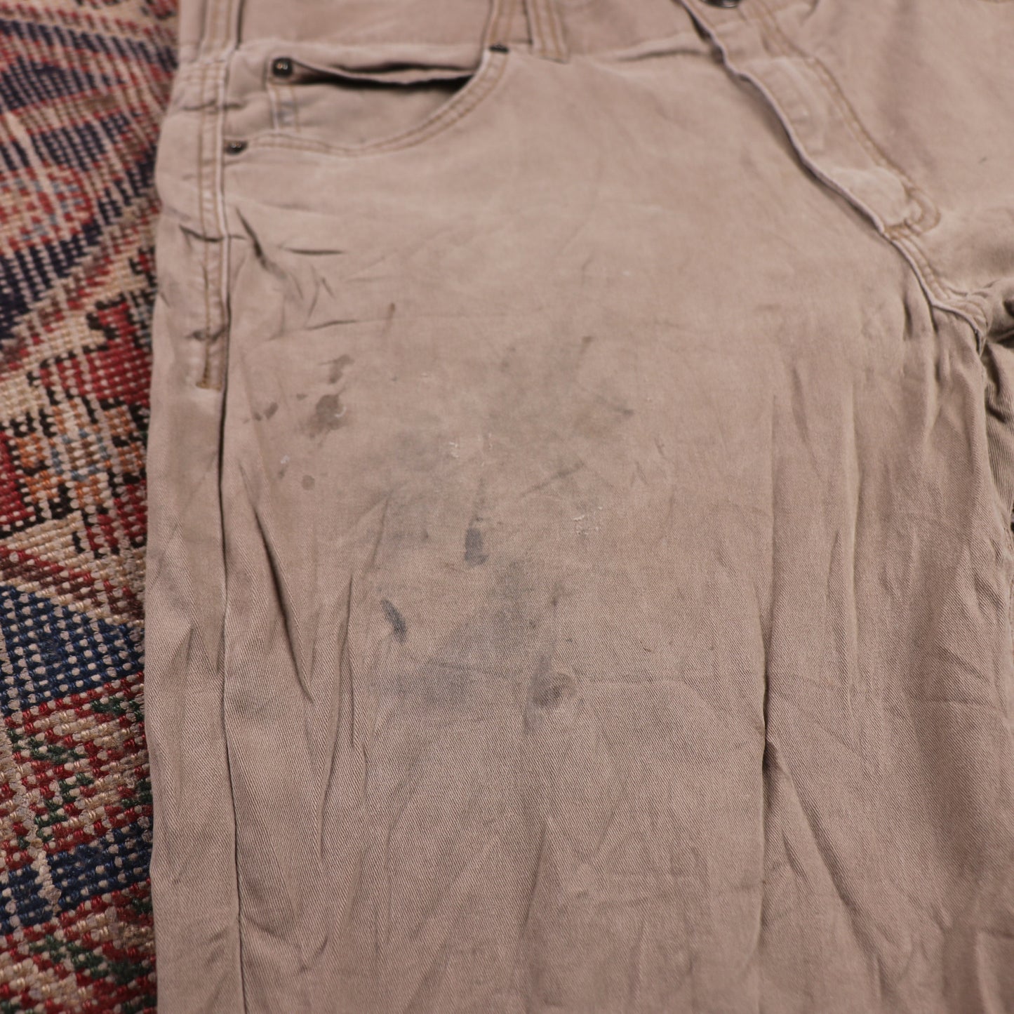 Lee W30 L32 Straight Leg Regular Fit Beige Denim Trousers