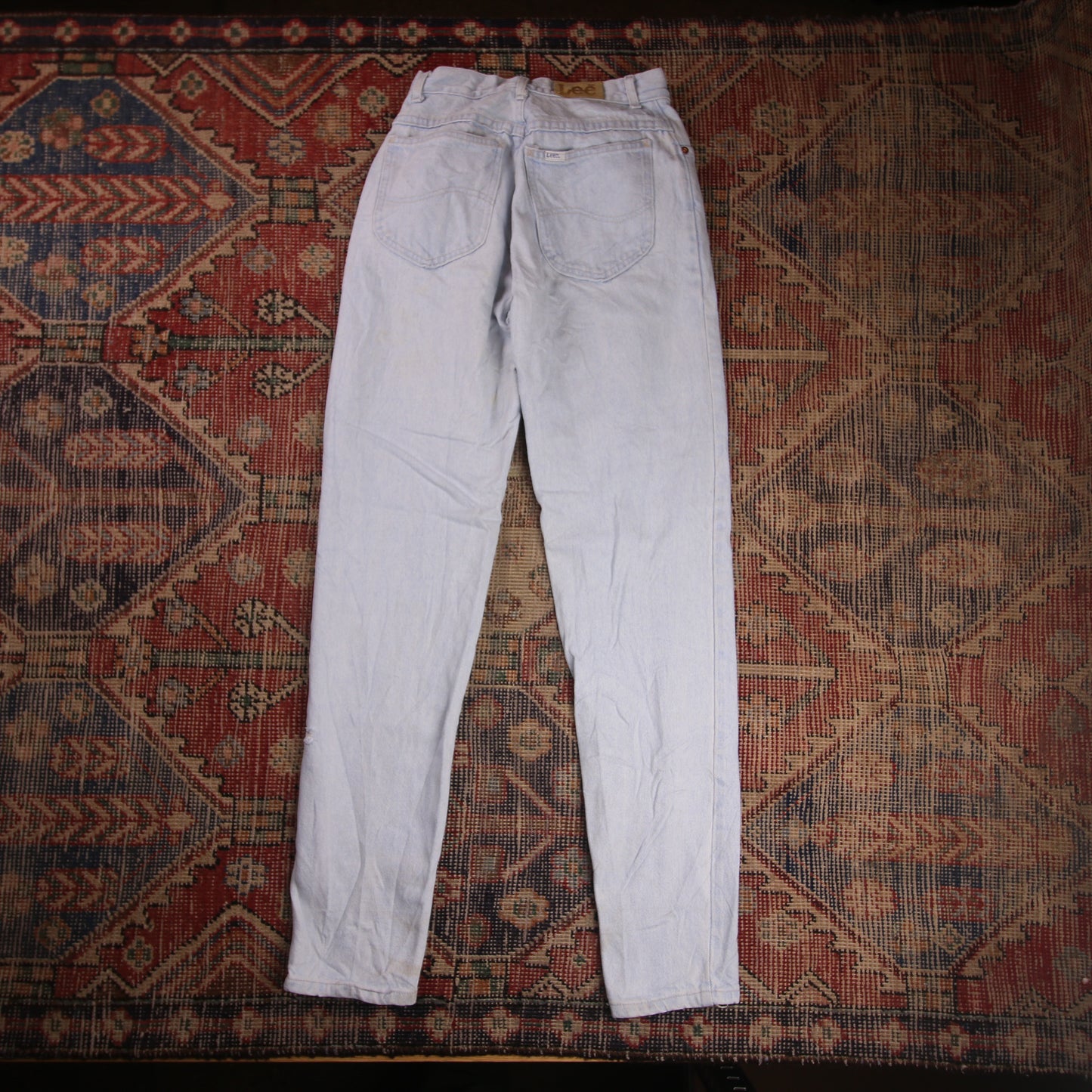 Lee W24 L32 Tapered Leg Relaxed Fit Blue Denim Jeans