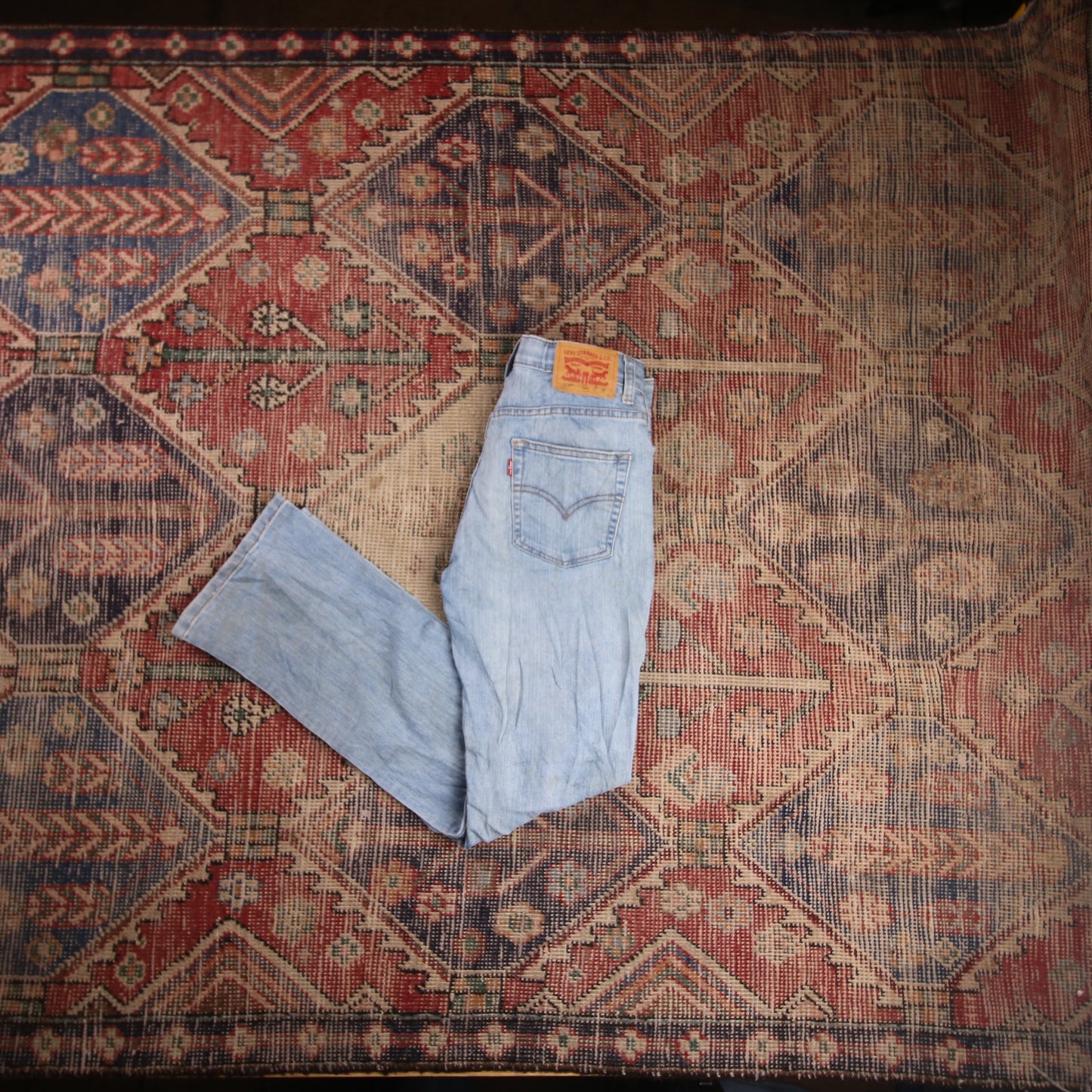 Levi's 514 W26 L28 Straight Leg Blue Denim Jeans