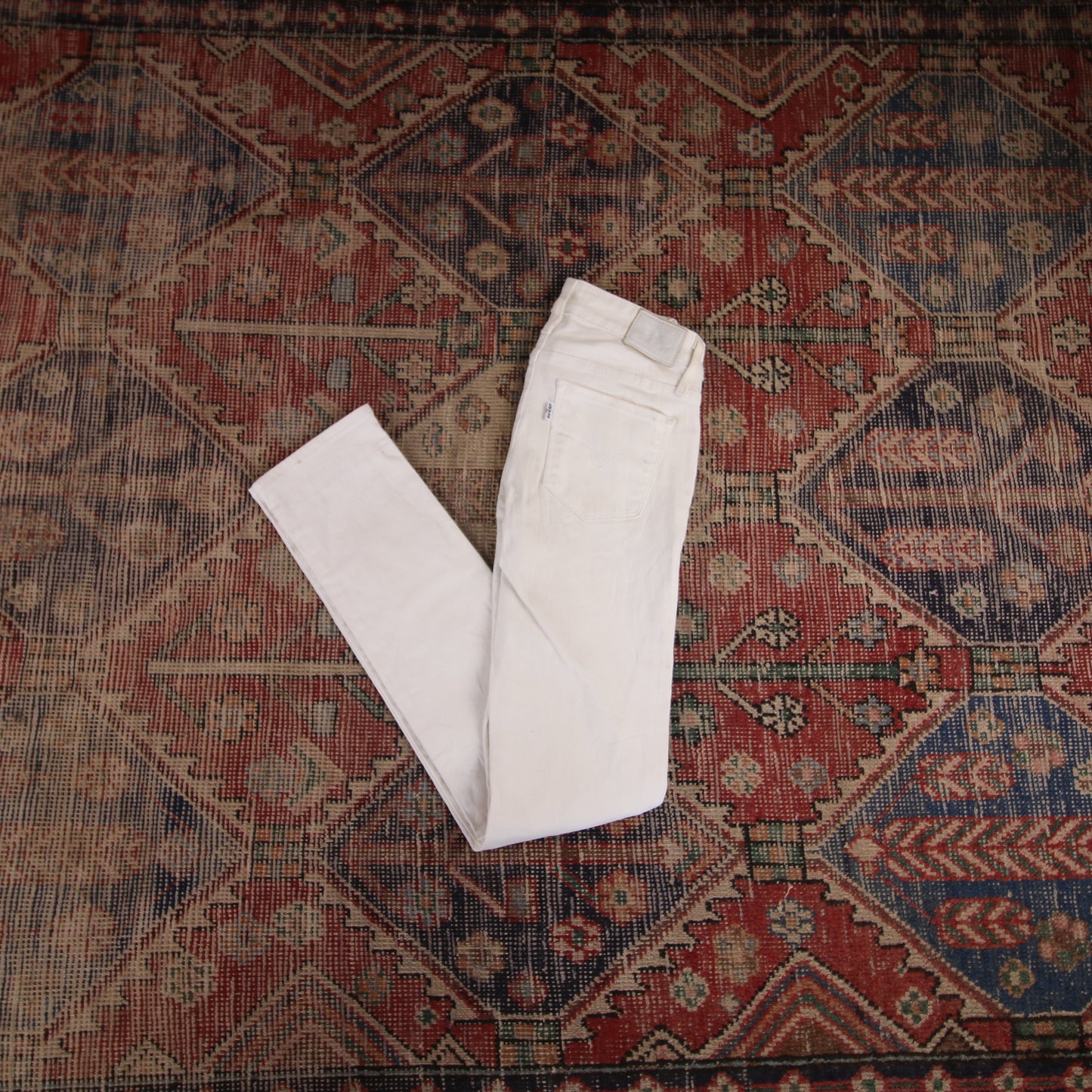 Levi's 712 W26 L31 White Denim Jeans