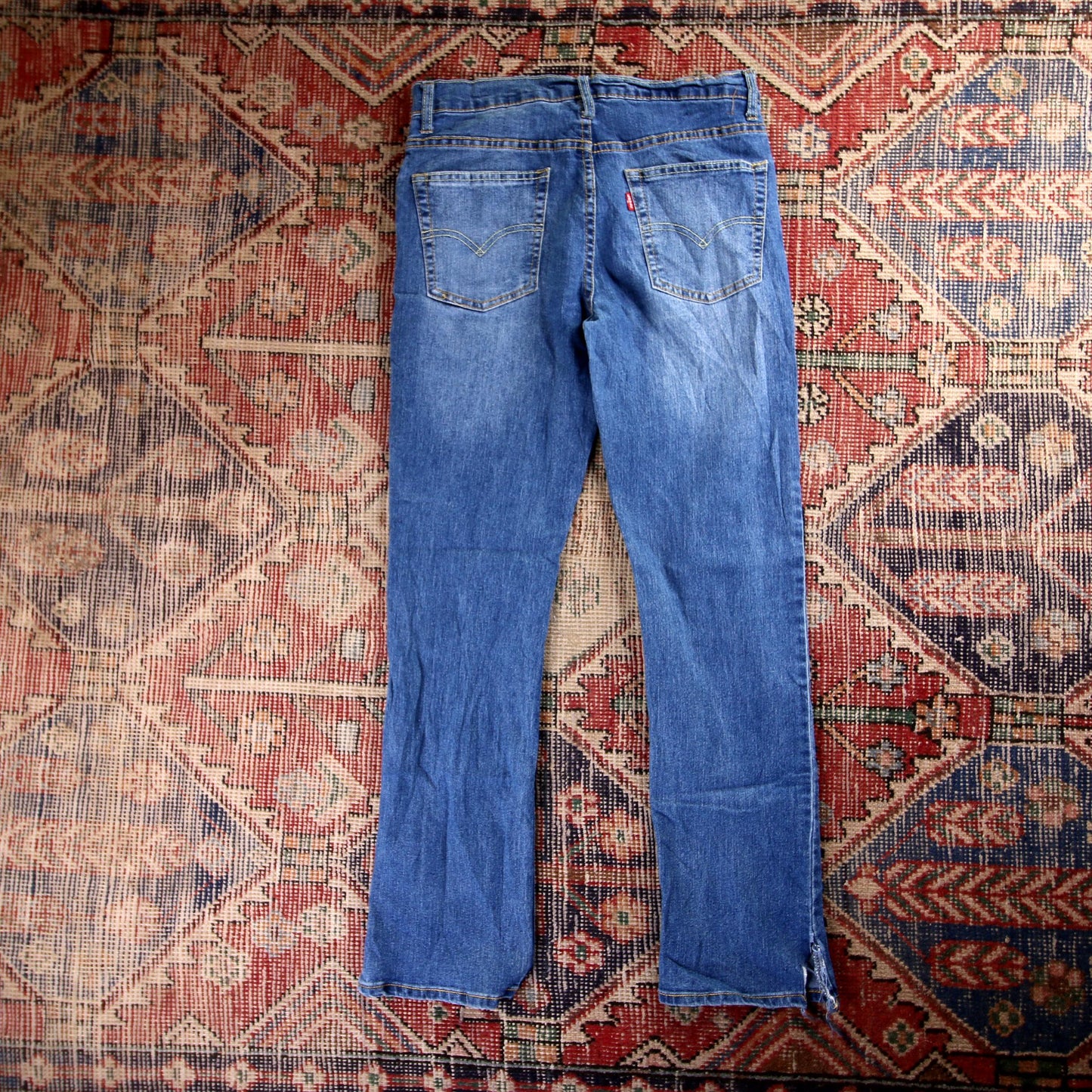 Levi's 511 Red Tab W30 L29 Slim Fit Classic Ripped Style Blue Denim Jeans