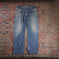 Wrangler W36 L28 Straight Leg Relaxed Fit Blue Denim Jeans