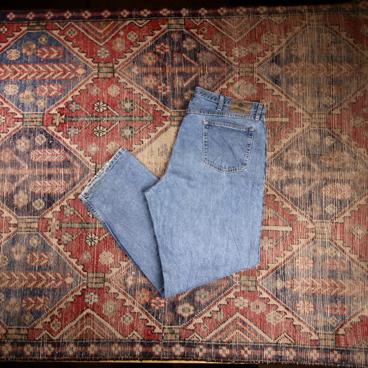 Wrangler W40 L31 Straight Leg Blue Denim Jeans