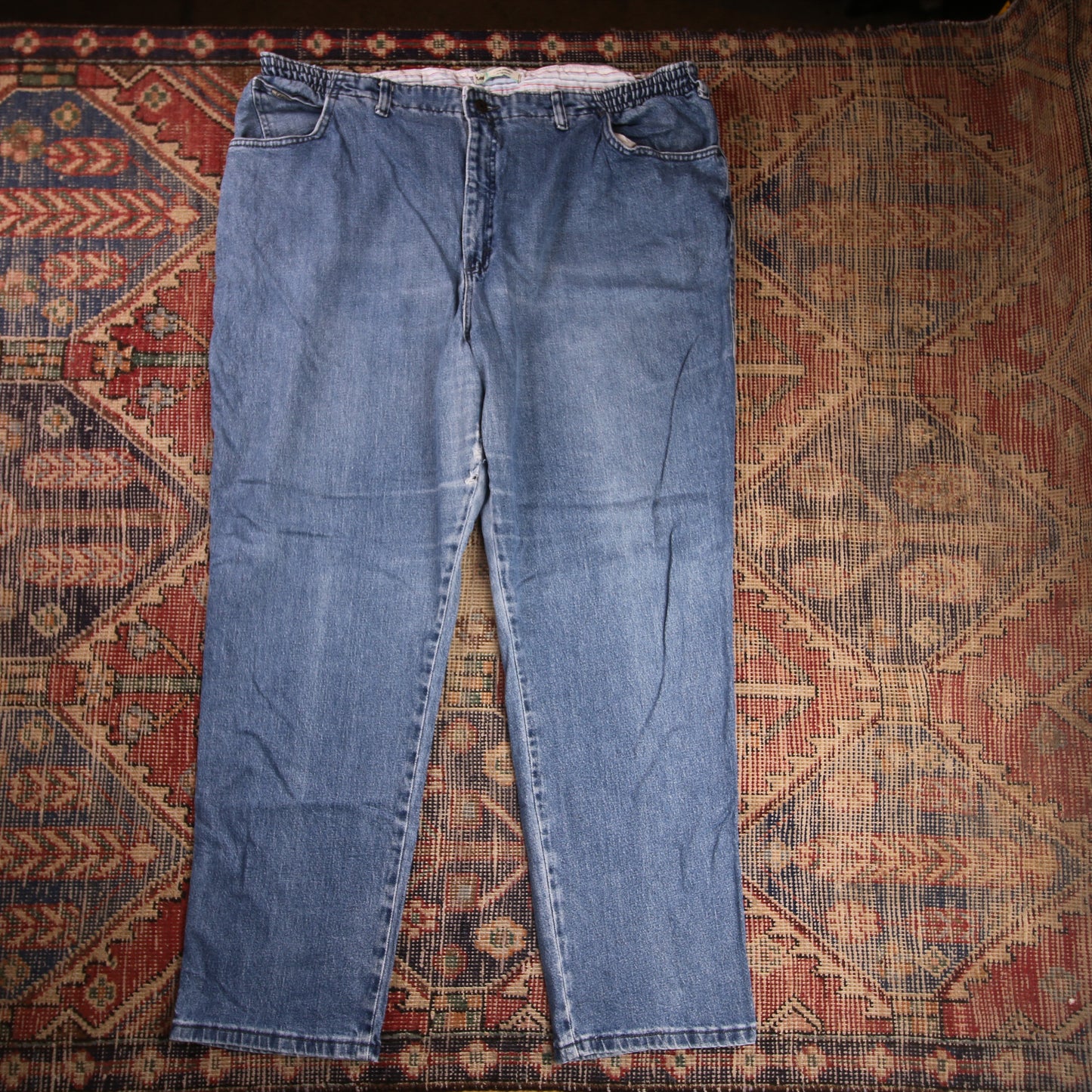 Lee W44 L29 Straight Leg Loose Fit Blue Denim Jeans