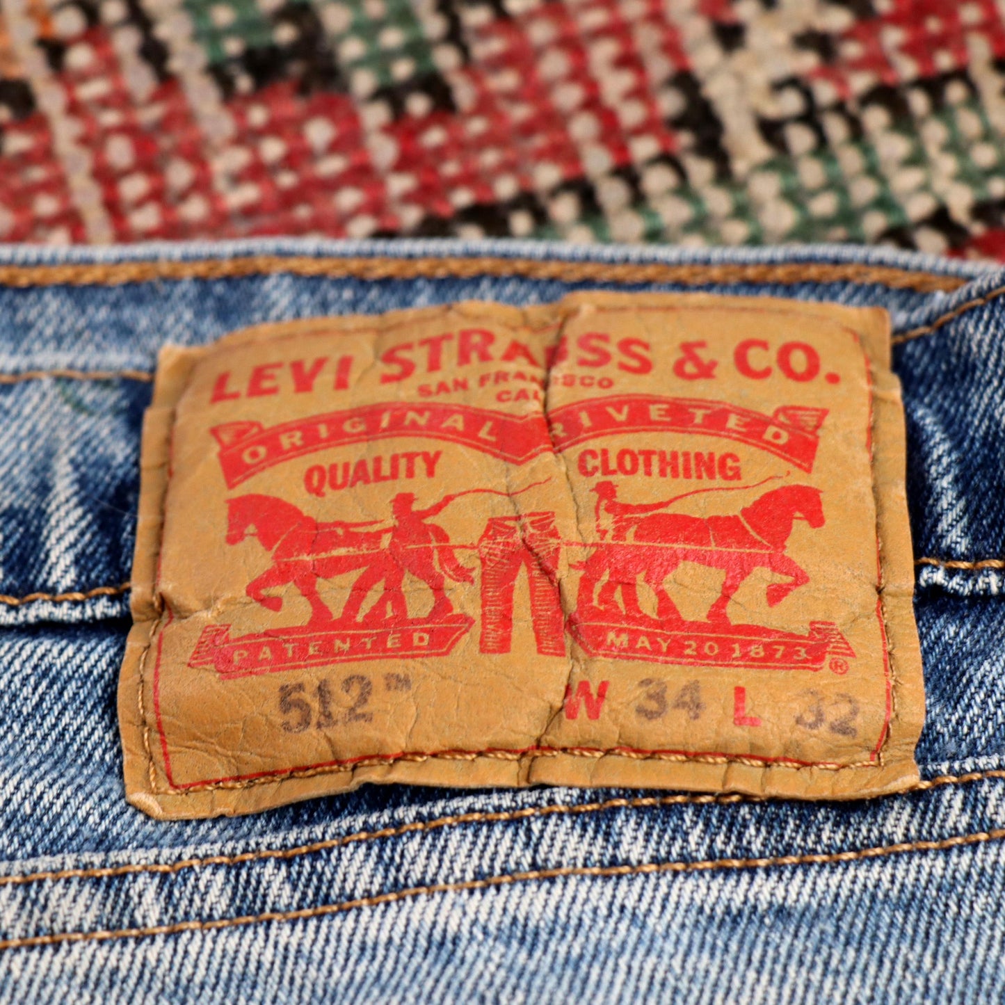 Levi's 512 W34 L30 Tapered Leg Slim Fit Blue Denim Jeans