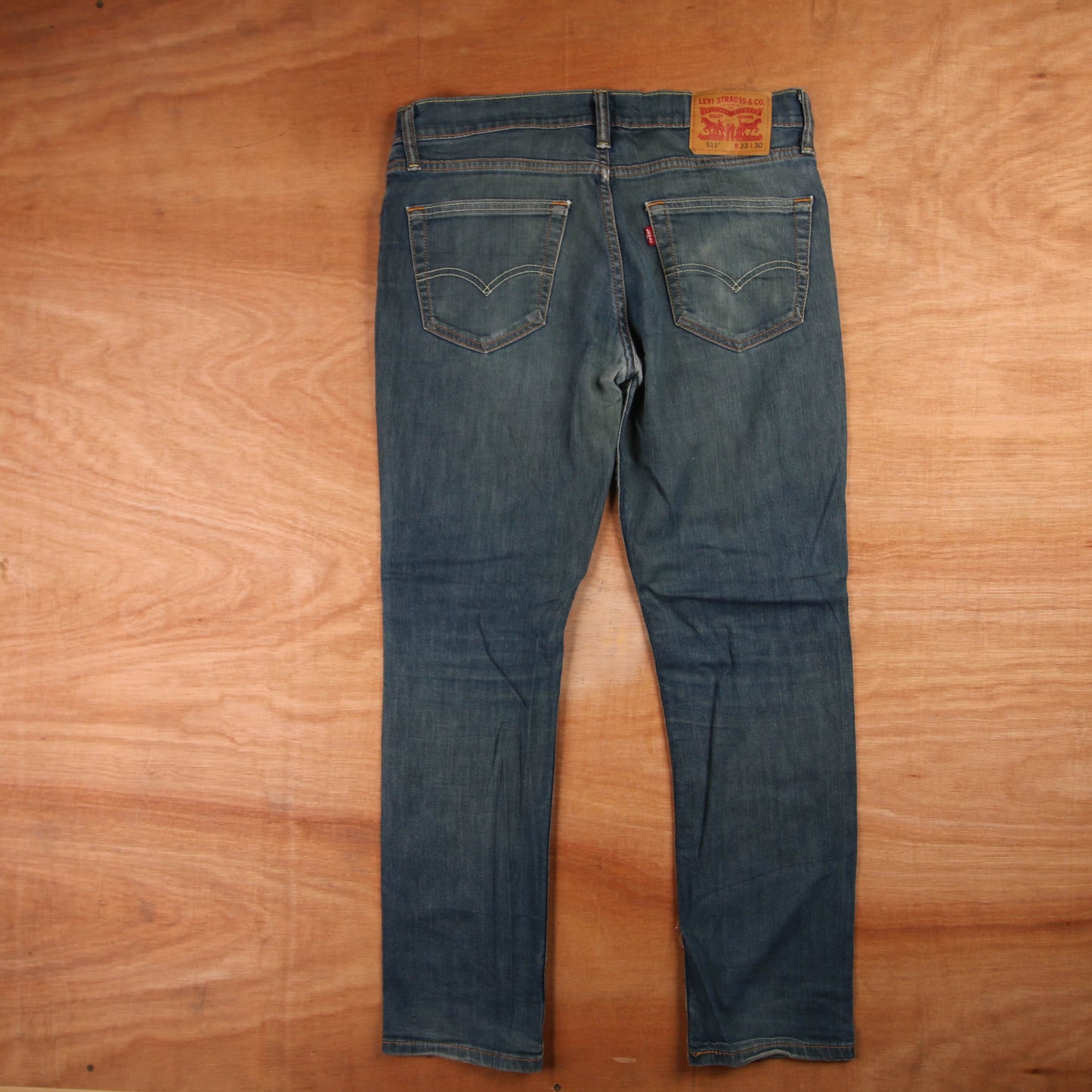 Levi's 511 Red Tab W34 L29 Slim Fit Blue Denim Jeans