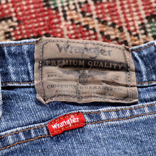 Wrangler W40 L31 Straight Leg Blue Denim Jeans