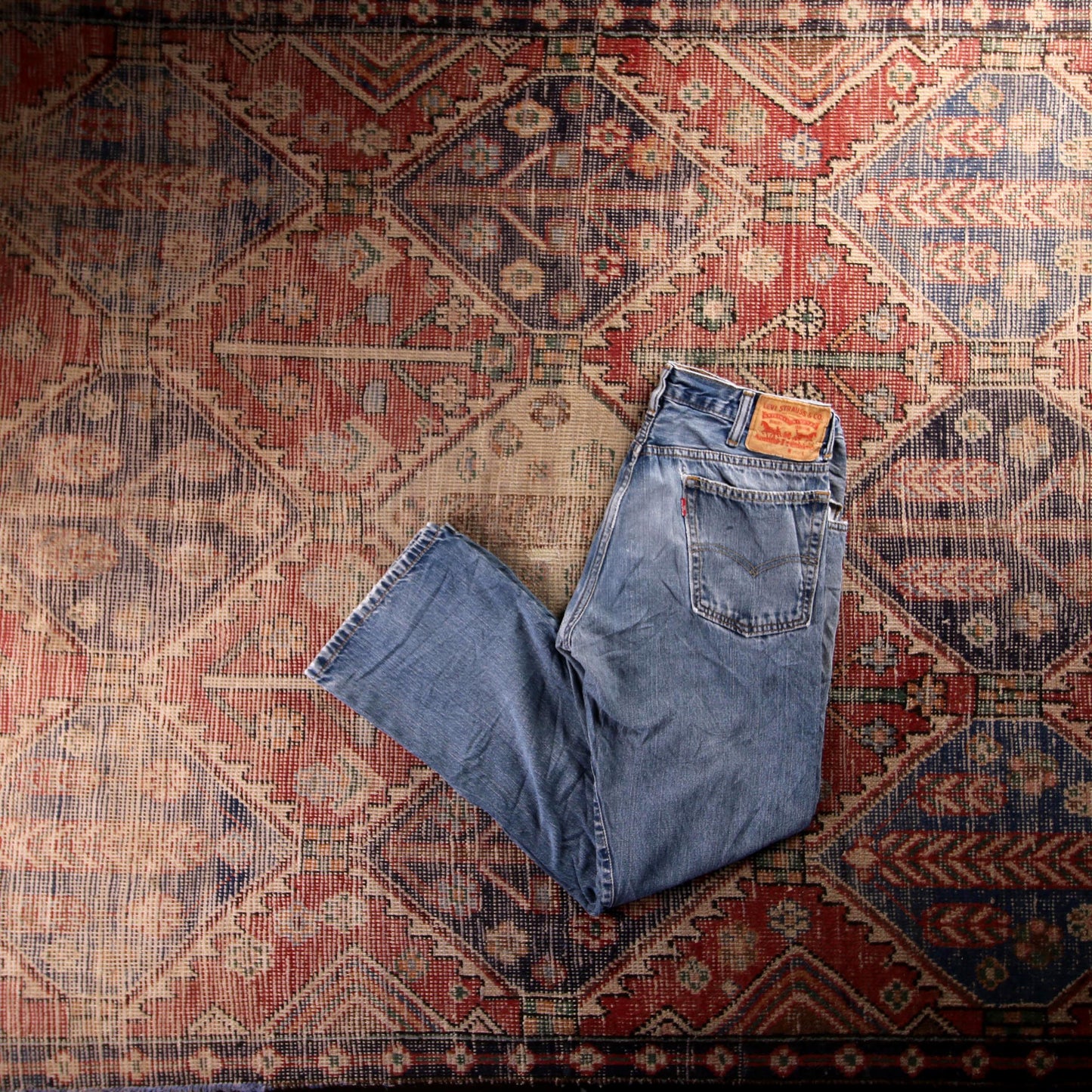 Levi's 505 Red Tab W32 L29 Straight Leg Regular Fit Blue Denim Jeans