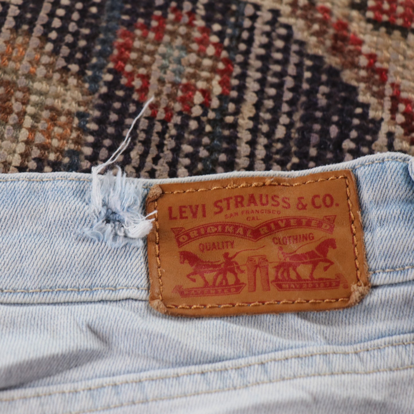 Levi's 711 Red Tab W30 L30 Skinny Blue Denim Jeans