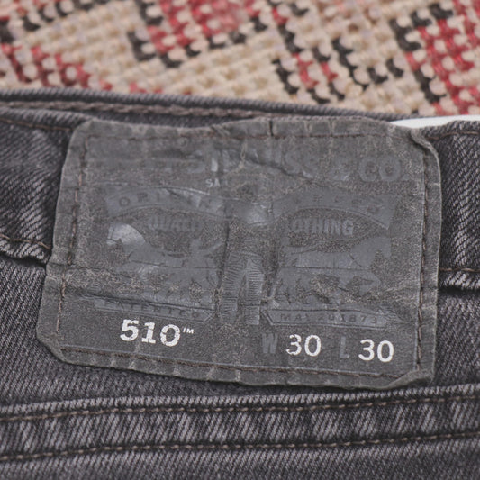 Levi's 510 W30 L28 Skinny Black Denim Jeans