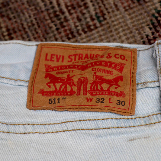 Levi's 511 W32 L30 Slim Fit White Denim Jeans