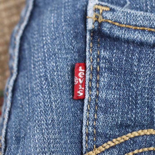 Levi's 525 W28 L29 Bootcut Slim Fit Blue Denim Jeans