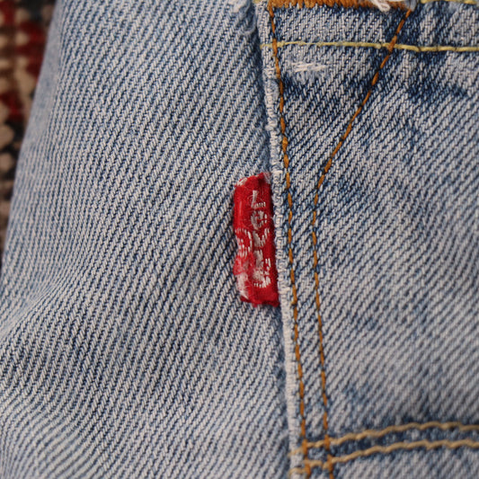 Levi's 504 Red Tab W30 L34 Straight Leg Regular Fit Classic Ripped Style Blue De