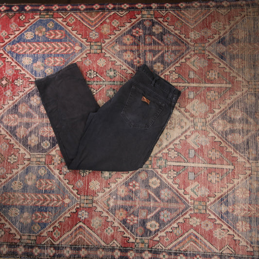 Wrangler W36 L29 Straight Leg Relaxed Fit Black Denim Jeans