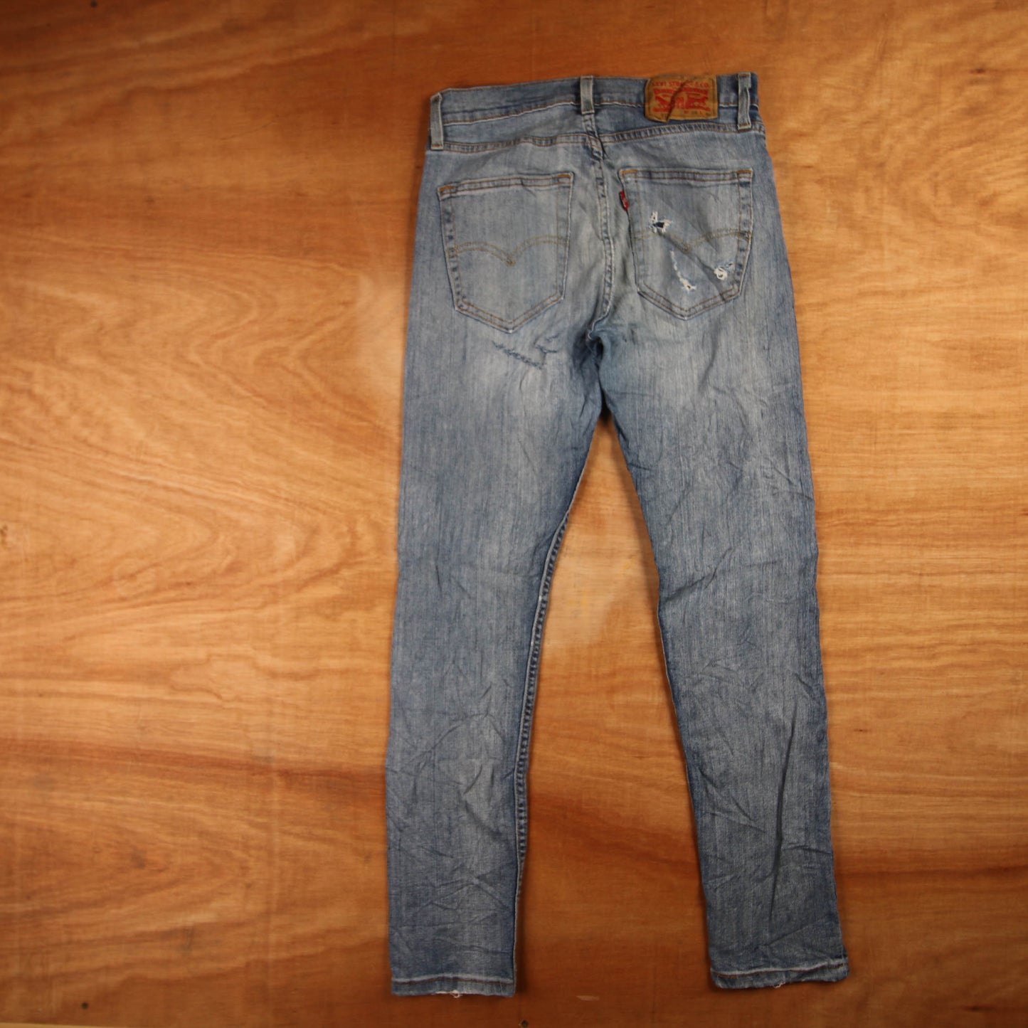 Levi's 517 Red Tab W28 L28 Bootcut Slim Fit Blue Denim Jeans