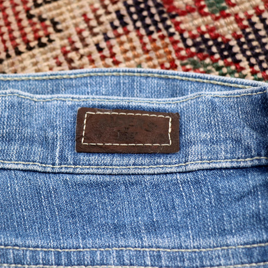 Lee W38 L32 Straight Leg Relaxed Fit Blue Denim Jeans