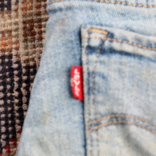 Levi's 712 W26 L31 Straight Leg Blue Denim Jeans