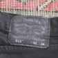 Levi's 511 Red Tab W28 L33 Slim Fit Black Denim Jeans