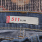 Levi's 511 W32 L26 Slim Fit Blue Denim Jeans
