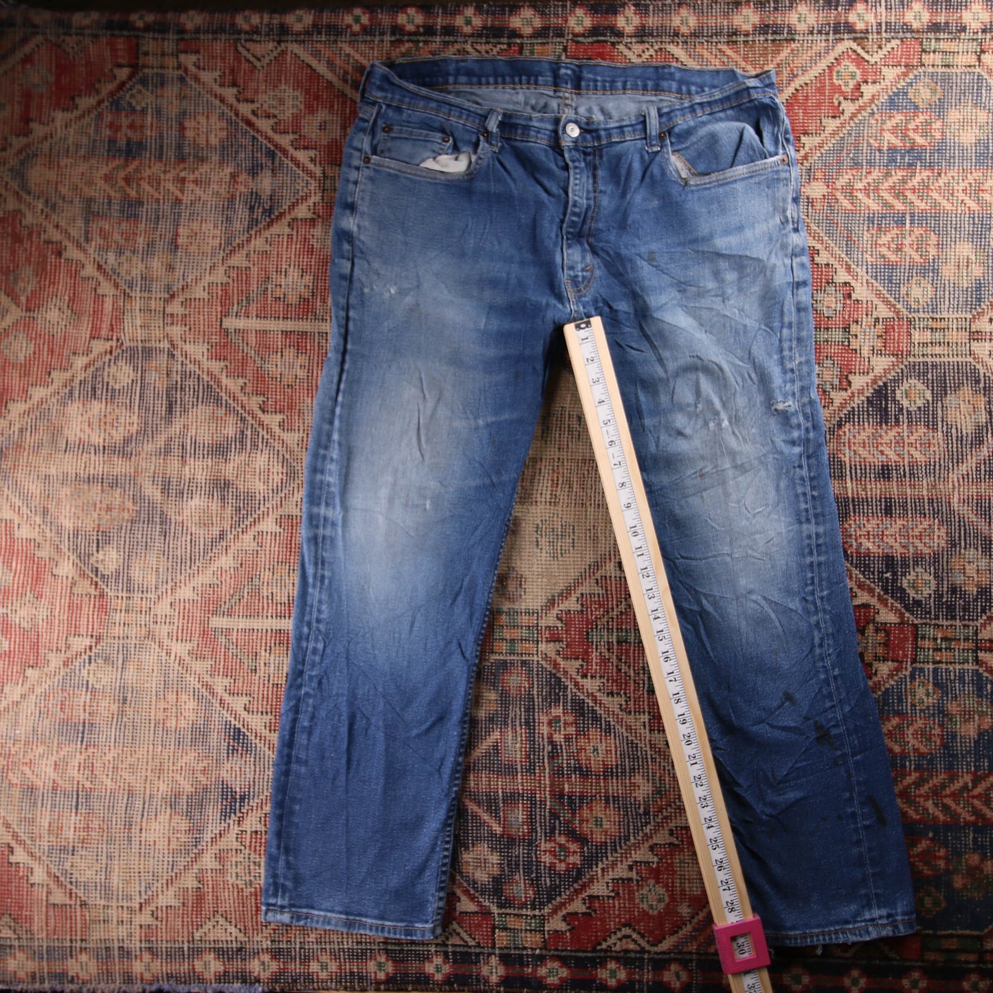 Levi's Red Tab W40 L30 Straight Leg Blue Denim Jeans