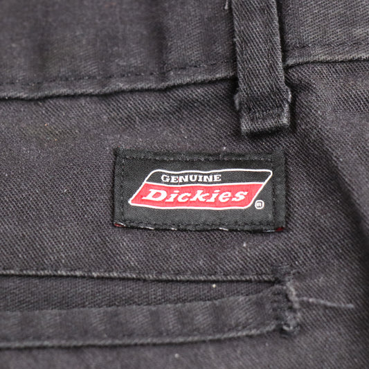 Dickies W42 L28 Cargos Black Cotton Blend Trousers