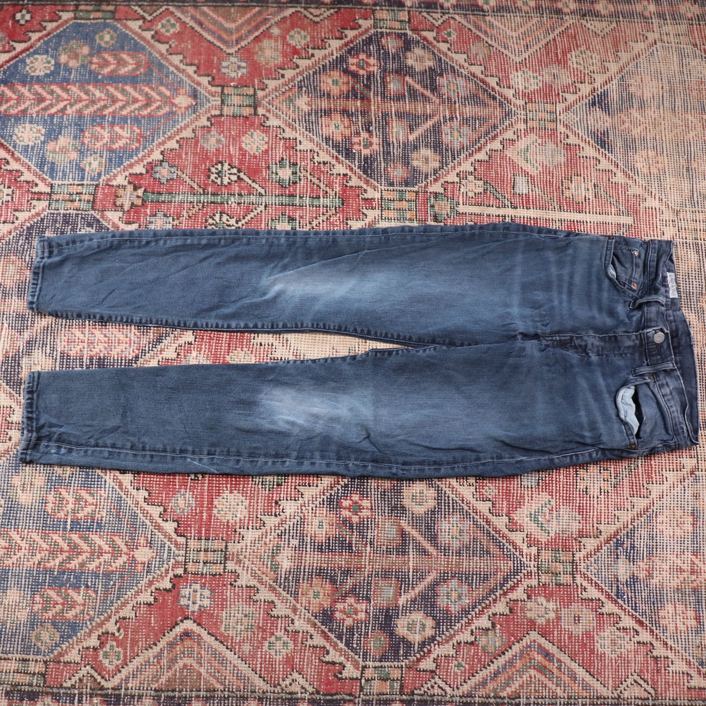 Levi's W24 L30 Tapered Leg Blue Denim Jeans