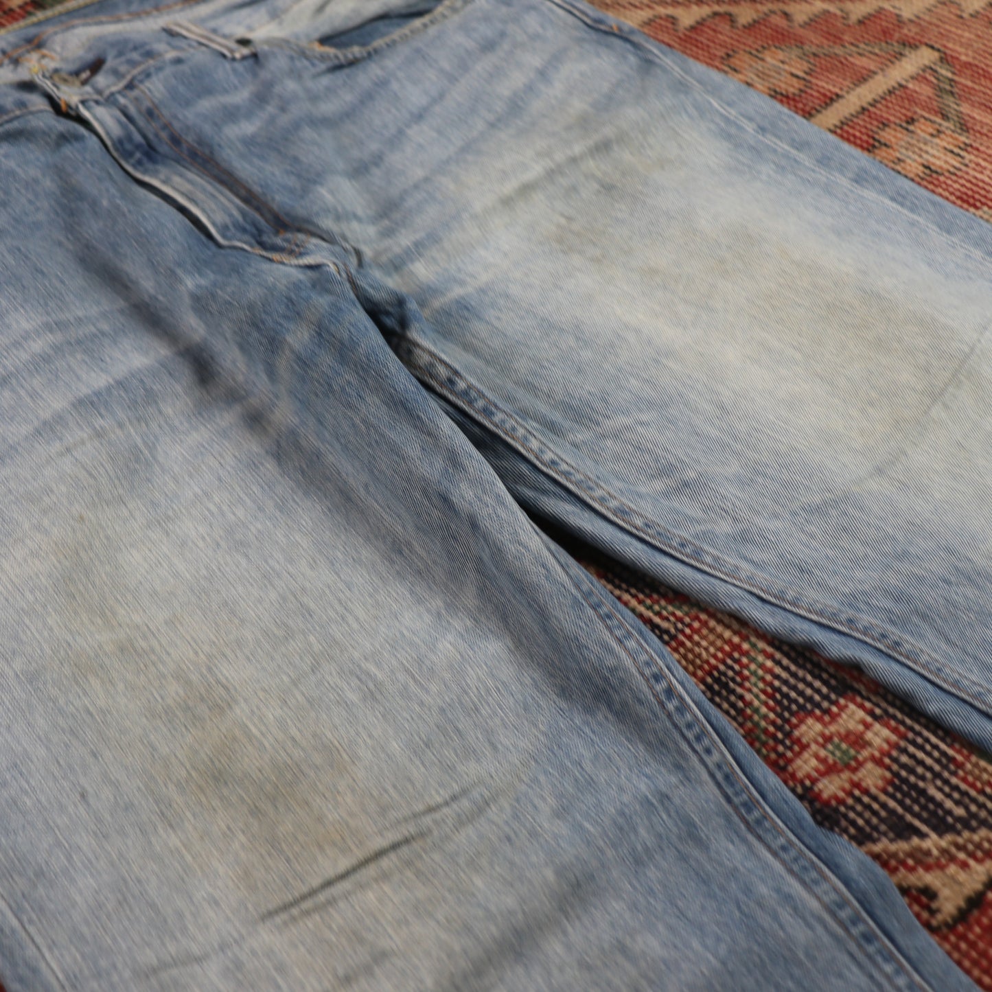 Levi's W38 L31 Straight Leg Blue Denim Jeans