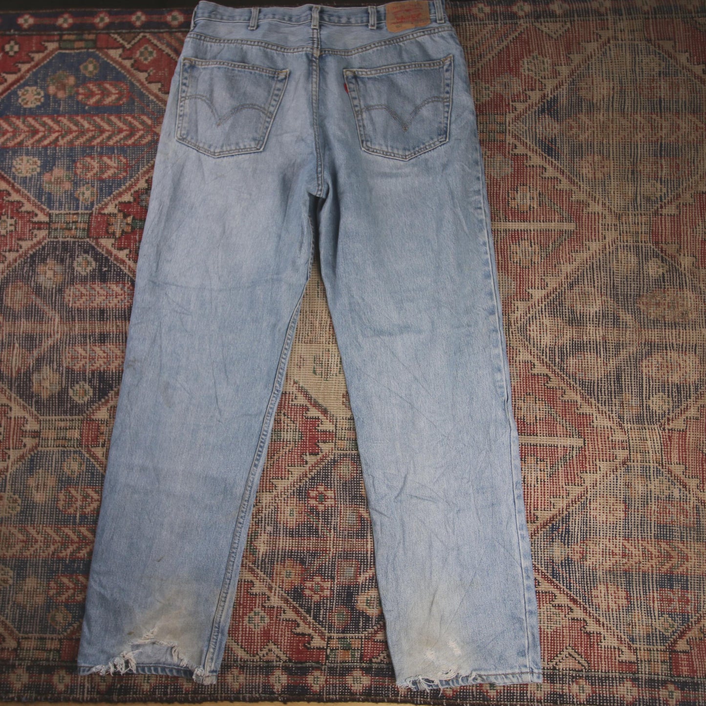 Levi's 550 W38 L32 Tapered Leg Relaxed Fit Blue Denim Jeans