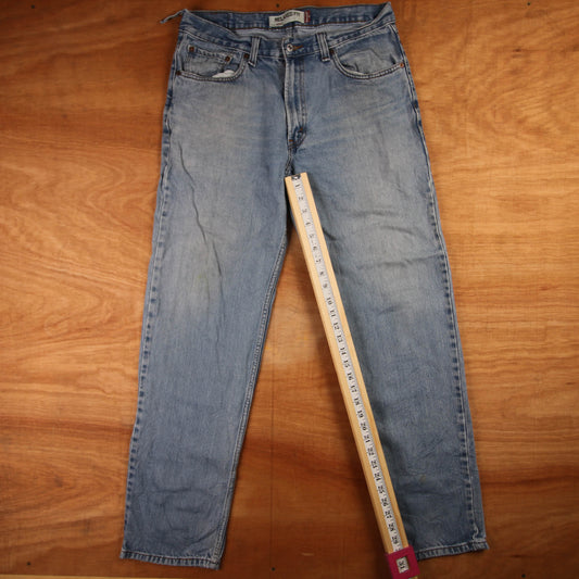 Levi's 550 Red Tab W34 L31 Tapered Leg Relaxed Fit Blue Denim Jeans