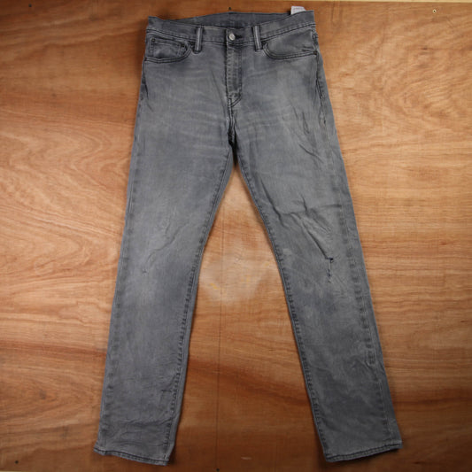 Levi's 504 Red Tab W32 L32 Straight Leg Regular Fit Grey Denim Jeans
