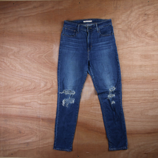 Levi's 721 Red Tab W28 L27 Skinny Blue Denim Jeans