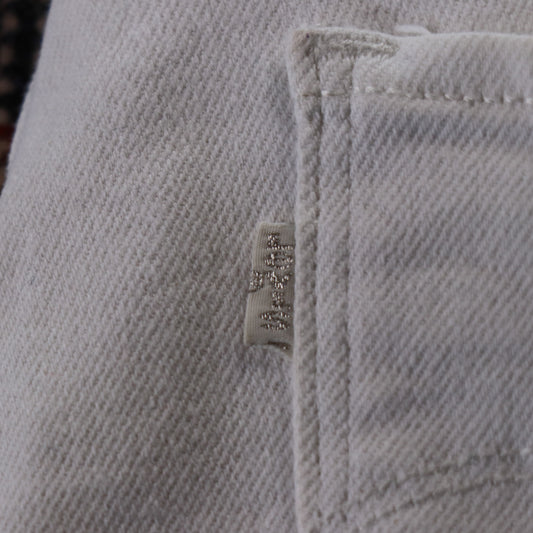 Levi's W32 L31 Mid Rise Skinny Fit White Denim Jeans
