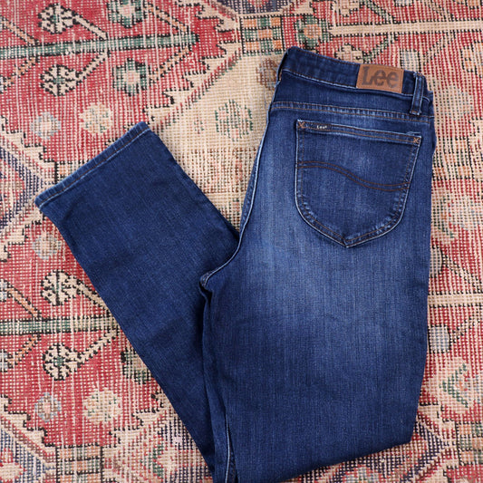 Lee W30 L28 Straight Leg Blue Denim Jeans