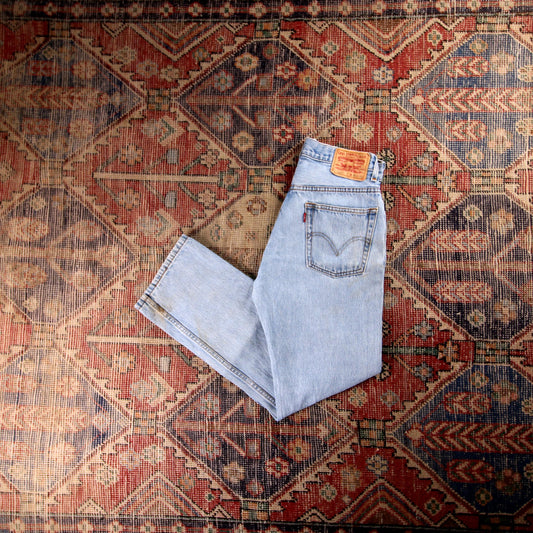 Levi's 505 W26 L27 Straight Leg Regular Fit Blue Denim Jeans