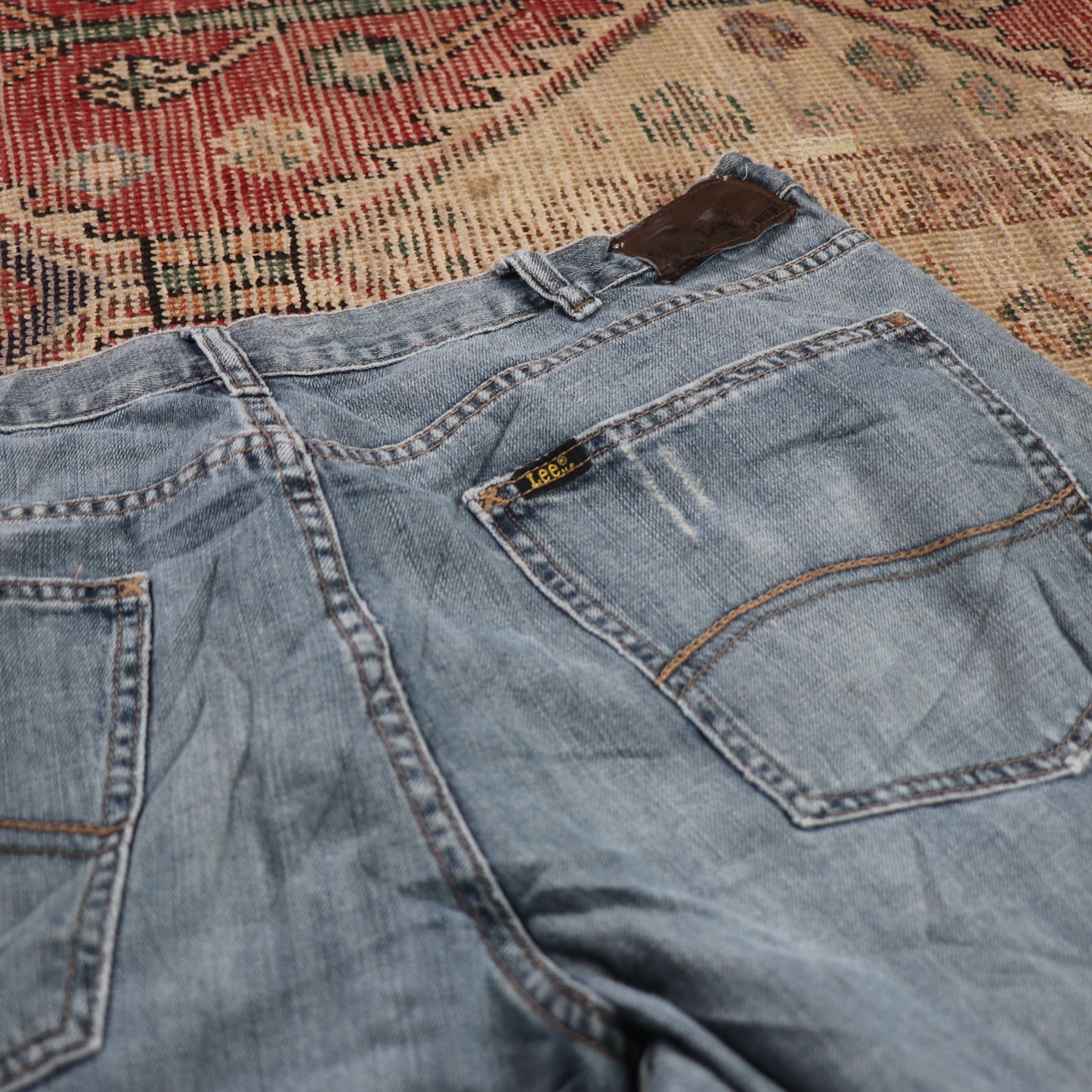 Lee W36 L30 Straight Leg Relaxed Fit Blue Denim Jeans