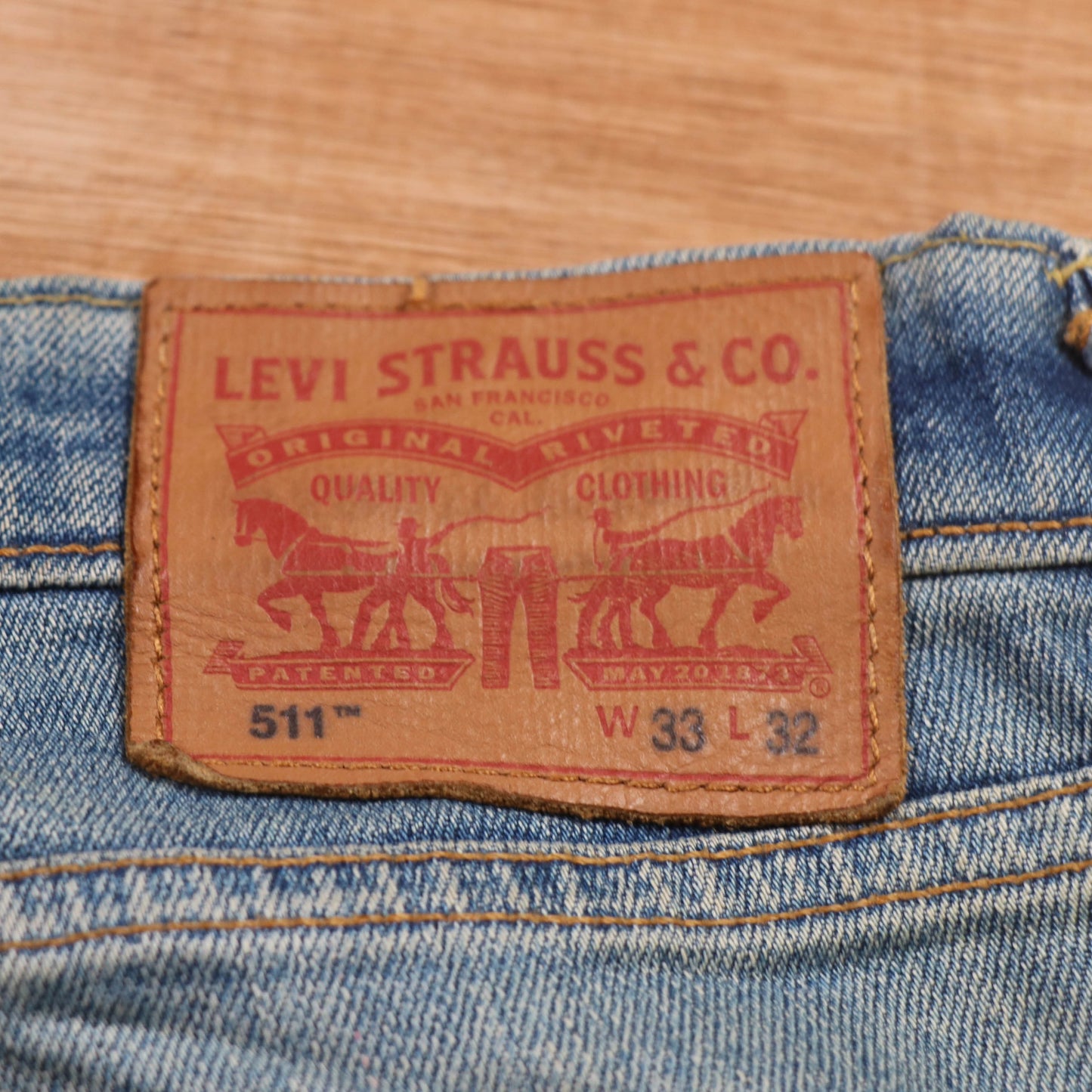 Levi's 511 Red Tab W34 L31 Slim Fit Blue Denim Jeans