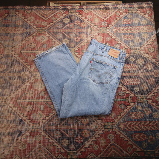 Levi's 550 W44 L28 Tapered Leg Relaxed Fit Blue Denim Jeans