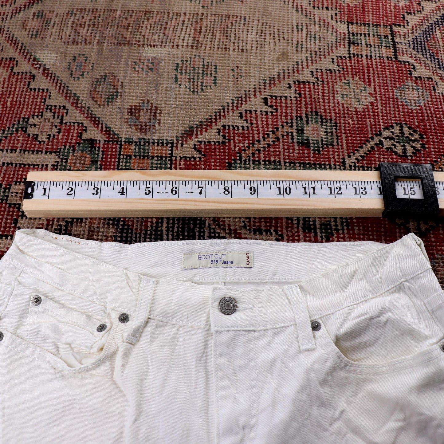 Levi's 515 W30 L27 Flared White Denim Jeans