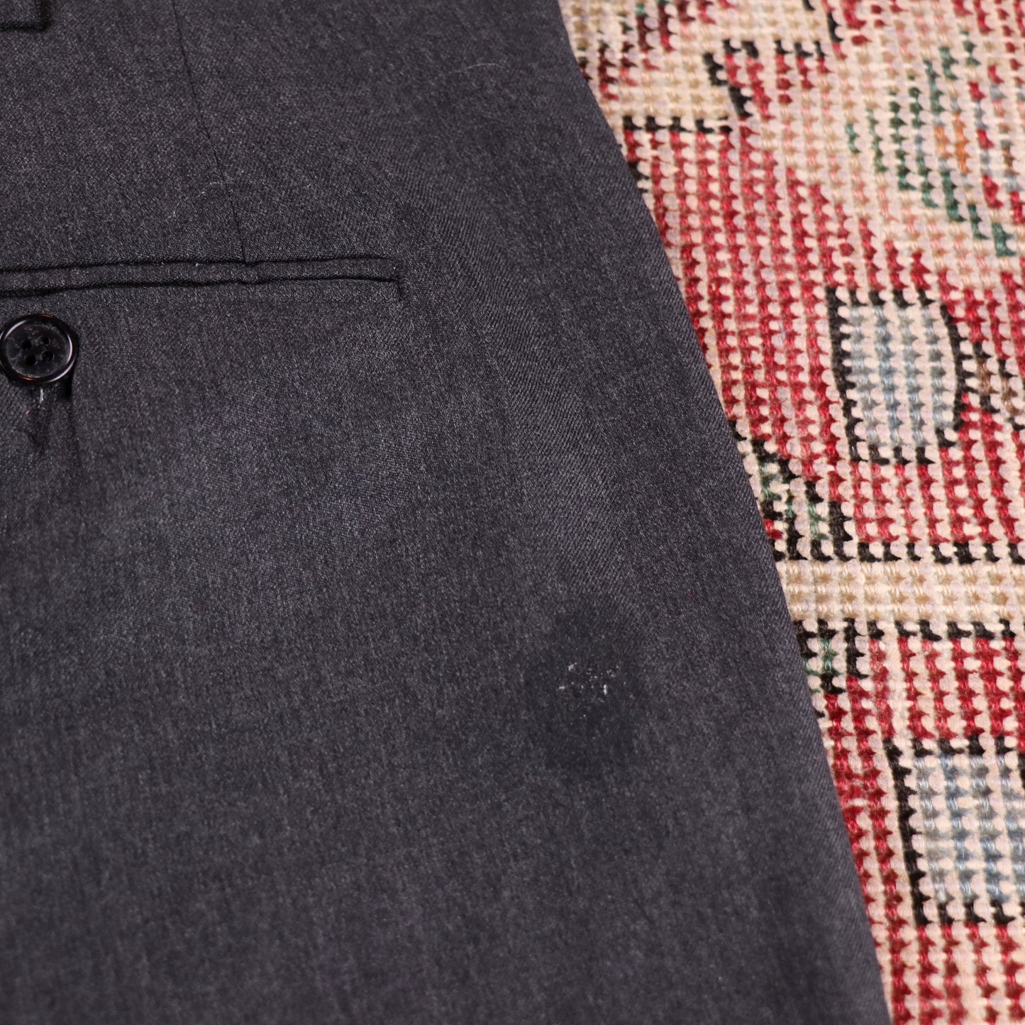 Nautica W28 L33 Straight Leg Grey Cotton Blend Trousers