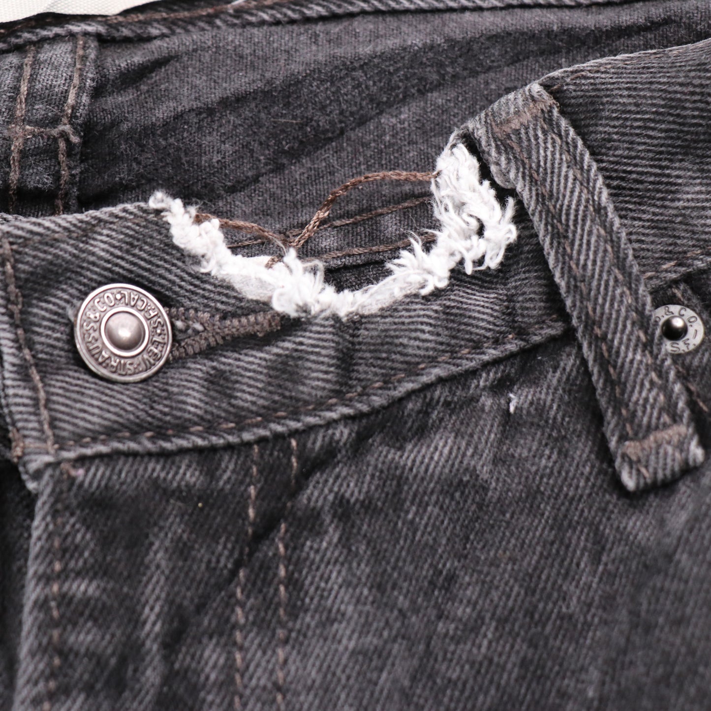 Levi's 505 W38 L33 Straight Leg Regular Fit Black Denim Jeans