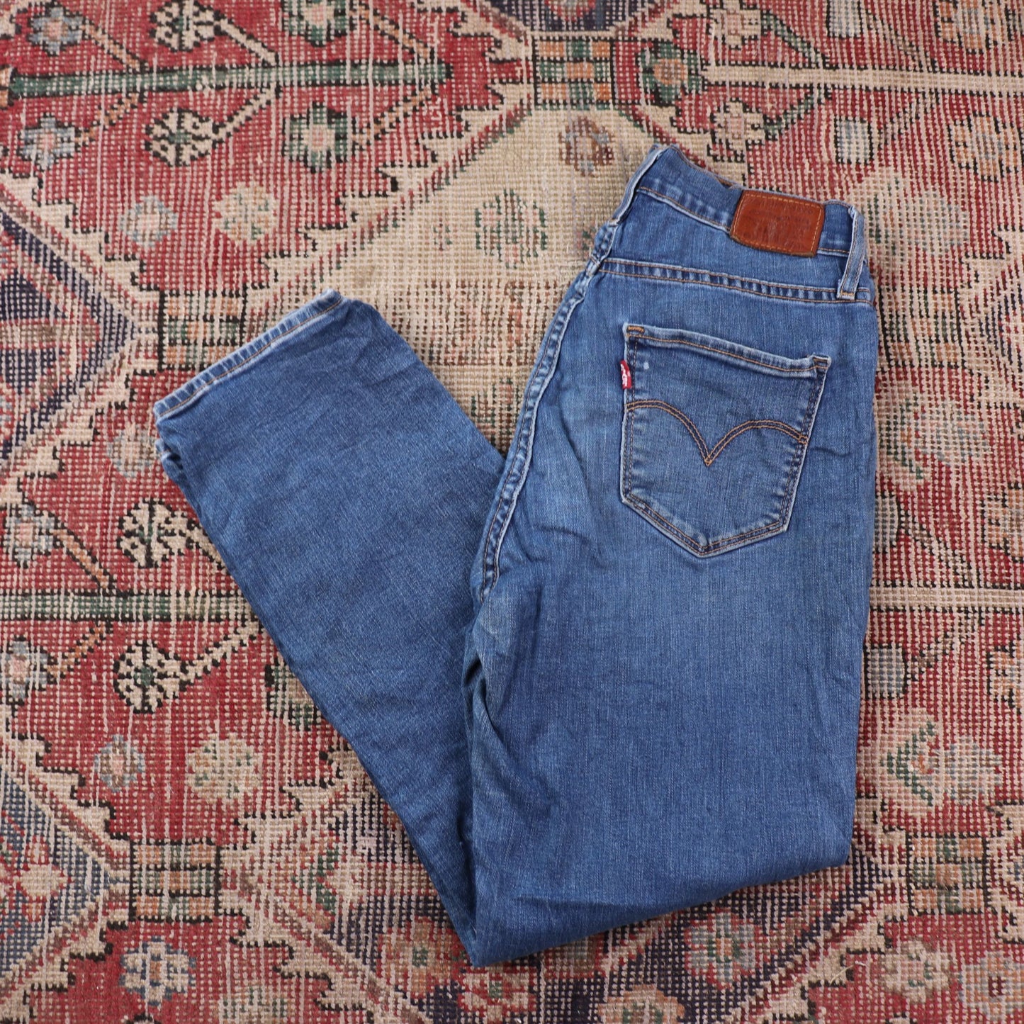 Levi's 724 W28 L26 Skinny Blue Denim Jeans
