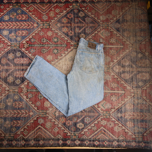 Wrangler W30 L31 Straight Leg Relaxed Fit Blue Denim Jeans