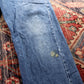 Wrangler Orange Tab W36 L33 Straight Leg Classic Ripped Style Blue Denim Jeans