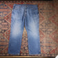 Dickies W44 L29 Straight Leg Loose Fit Blue Denim Jeans