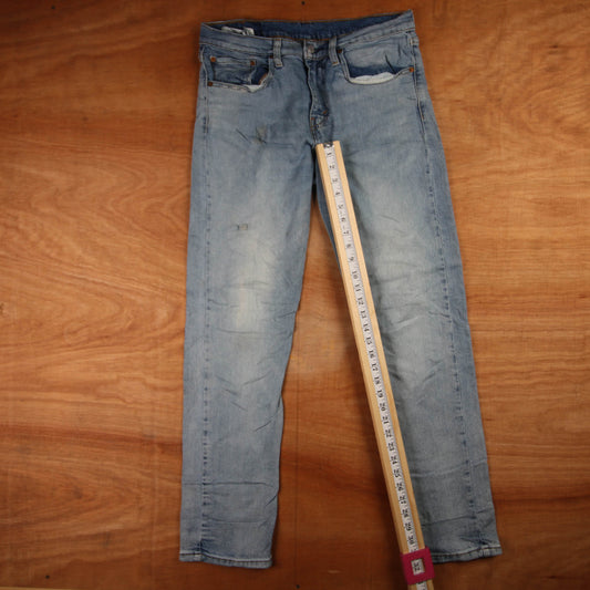 Levi's 502 Red Tab W32 L32 Tapered Leg Regular Fit Blue Denim Jeans