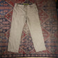 Lee W36 L27 Straight Leg Regular Fit Beige Denim Trousers